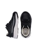 Black Logo Hook And Loop Sneakers  Girls