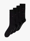 Negru 4-Pack Sosete Brodate Cu Steaguri In Cutie De Cadou  Barbati