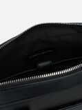 Negru Geanta De Laptop Cu Textura Mixta Corporate  Barbati