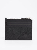 Negru Portcard Din Piele TH Monogram  Barbati