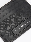 Negru Portcard Din Piele TH Monogram  Barbati