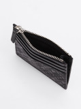 Negru Portcard Din Piele TH Monogram  Barbati