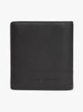 Negru Portofel Din Piele Trifold Corporativ  Barbati