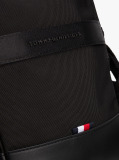 Negru Geanta Reporter Crossbody Cu Logo Metalic  Barbati