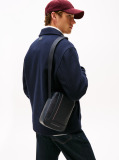 Blue Geanta Crossbody Reporter Cu Logo Metalic  Barbati