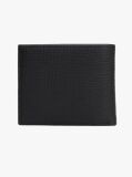 Negru Portofel Bifold Din Piele Cu Logo Hilfiger Flag  Barbati