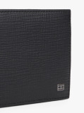Negru Portofel Bifold Din Piele Cu Logo Hilfiger Flag  Barbati