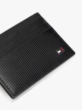 Negru Hilfiger Flag Portofel Pentru Carduri Din Piele Cu Logo Din Piele   Barbati