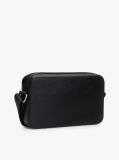 Negru Geanta De Reporter Crossbody Cu Banda Signature Si Placa  Barbati