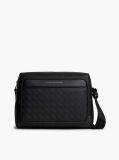 Negru Geanta Crossbody Messenger Modern Cu Steag  Barbati
