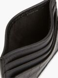 Black Croco-Print Leather Metallic Logo Card Holder  Men