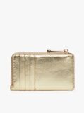 Gold TH Monogram Slim Metallic Wallet  Women