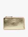 Gold TH Monogram Slim Metallic Wallet  Women