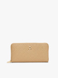 Brown TH Monogram Zip-Around Wallet  Women