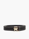 Negru Curea Din Piele Cu Catarama TH Monogram  Femei