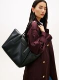 Black Essential Metallic Logo Tote Bag  Women