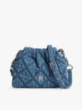 Denim Geanta Crossbody Matlasata Din Denim Cu Monograma TH  Femei