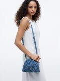 Denim Geanta Crossbody Matlasata Din Denim Cu Monograma TH  Femei
