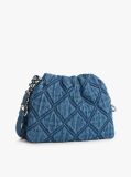 Denim Geanta Crossbody Matlasata Din Denim Cu Monograma TH  Femei