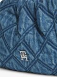 Denim Geanta Crossbody Matlasata Din Denim Cu Monograma TH  Femei