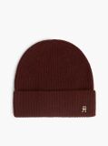 Red Pure Cashmere TH Monogram Plaque Beanie  Women