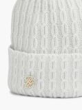 Grey Pom Pom Beanie With Cashmere  Women