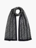 Blue Fular Jacquard Cu Monograma TH  Femei
