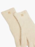 Bej Manusi Chic Din Alpaca Cu Monograma TH  Femei
