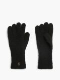 Negru Manusi Chic Din Alpaca Cu Monograma TH  Femei
