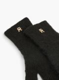 Negru Manusi Chic Din Alpaca Cu Monograma TH  Femei