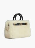 Beige The American Icon Leather Shearling Tote Bag  Women