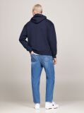 Blue Hanorac Relaxat Cu Gluga Tommy Flag Badge Mélange  Barbati