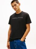 Black Regular Logo Embroidery T-Shirt  Men