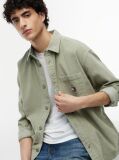 Verde Camasa Overshirt Din Catifea De Tip Cord Brick  Barbati