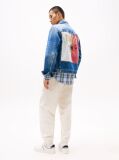Denim Jacheta De Tip Trucker Ryan Cu Broderie Pe Spate Cu Stema  Barbati