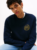 Blue Bluza Heritage Varsity Cu Guler Rotund  Barbati