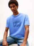 Blue Tricou Cu Guler Rotund Si Logo  Barbati