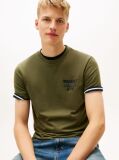 Verde Varsity Tricou Slim Cu Logo  Barbati