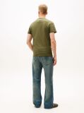 Verde Varsity Tricou Slim Cu Logo  Barbati