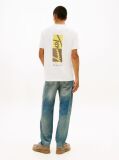Alb Tricou Cu Guler Rotund Si Broderie Cu Logo Signature  Barbati
