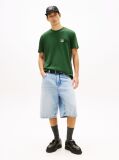 Verde Tricou Relaxat Din Jersey Cu Logo Pe Spate  Barbati