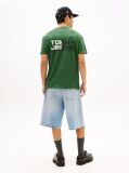 Verde Tricou Relaxat Din Jersey Cu Logo Pe Spate  Barbati