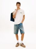 Bej Tricou Relaxat Din Jersey Cu Logo Pe Spate  Barbati