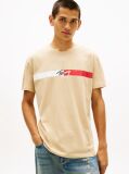 Beige Signature Logo Jersey T-Shirt  Men