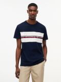 Blue Global Stripe Tape Peached Jersey T-Shirt  Men