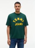 Verde T-Shirt Din Jerseu Oversized Cu Logo Clasic  Barbati