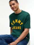 Verde T-Shirt Din Jerseu Oversized Cu Logo Clasic  Barbati