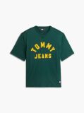Verde T-Shirt Din Jerseu Oversized Cu Logo Clasic  Barbati