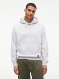 Gri Hanorac Cu Fleece Croiala Lejera Si Logo Clasic  Barbati