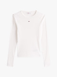 Bej Tricou Slim Cu Maneca Lunga Si Guler Riplat  Femei
